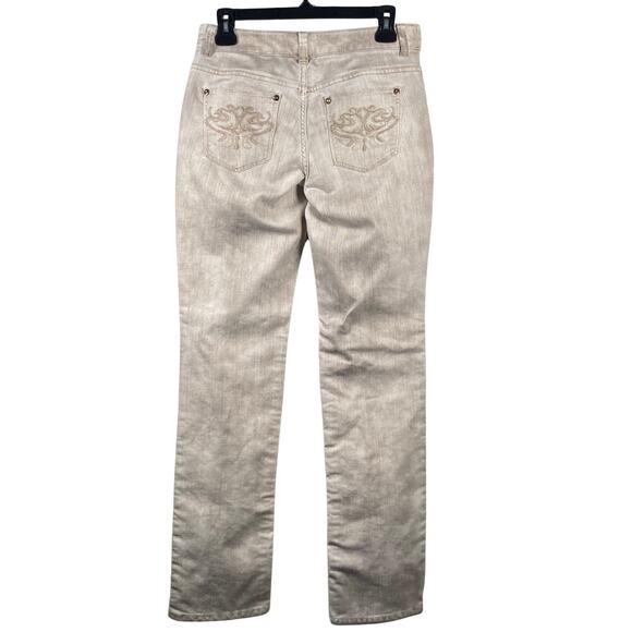 Chico's Platinum Denim Jeans Women's 00 30x31 Ultimate Fit Slim Leg Brown - Picture 2 of 8